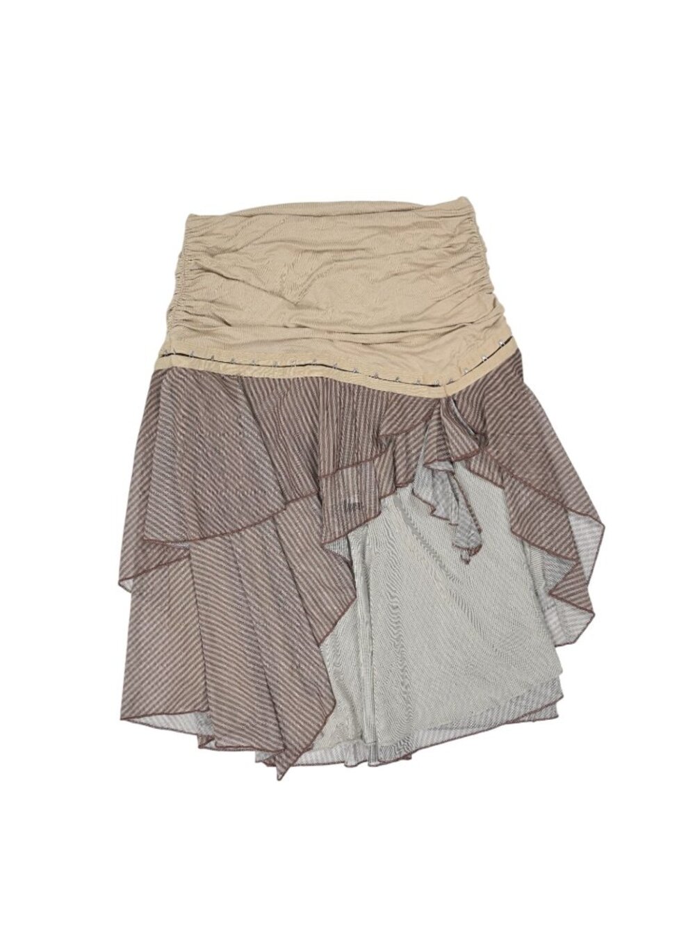 Lioness Sephi Midi Skirt in Mushroom Stripe